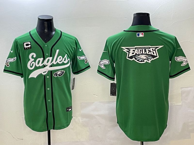 Men Philadelphia Eagles Blank Green three generations Jointly Name 2025 Nike Limited NFL Jersey style 28->philadelphia eagles->NFL Jersey